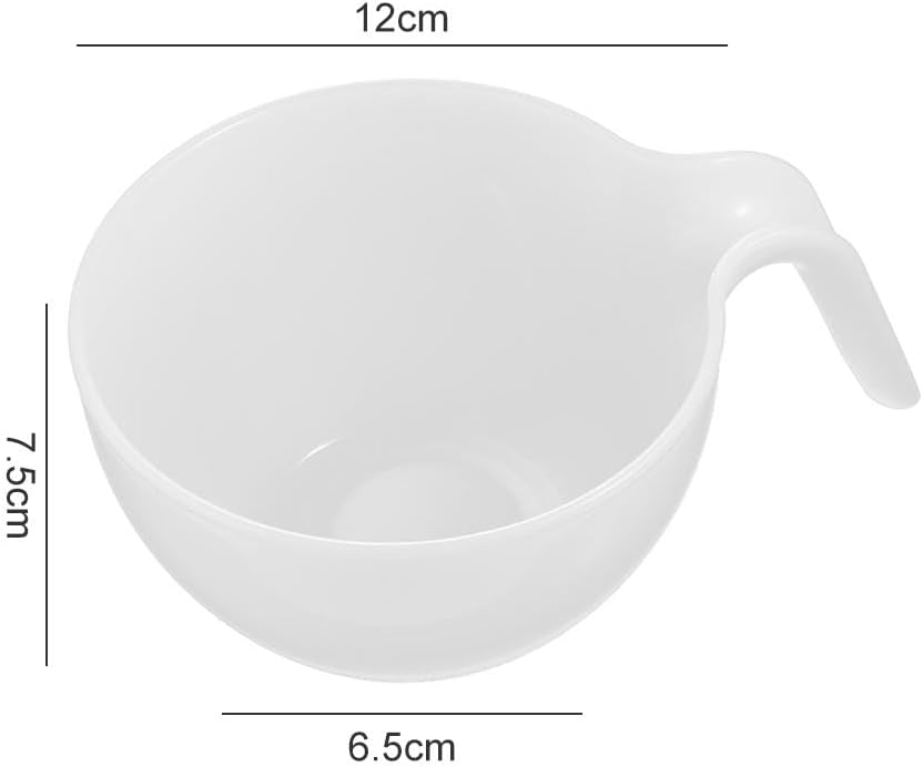 Pokinge Classic Plastic Mixing Bowls with Handle And Lid, Cream Coloring Mixing Bowl Icing Mixing Circular Distribution Bowl Baking Tool