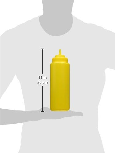 Winco 12 oz Clear Plastic Squeeze Bottles, 6pk (Set of 6)