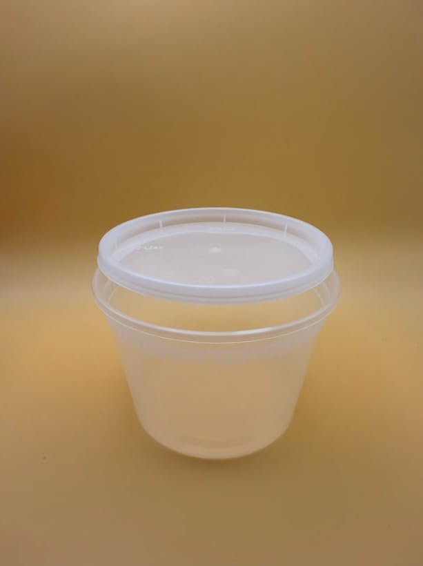 16 oz Plastic Deli Food Containers With Lids (50pcs), Freezer/Dishwasher/Microwave Safe, Soup Containers For Takeout Meal Prep Storage