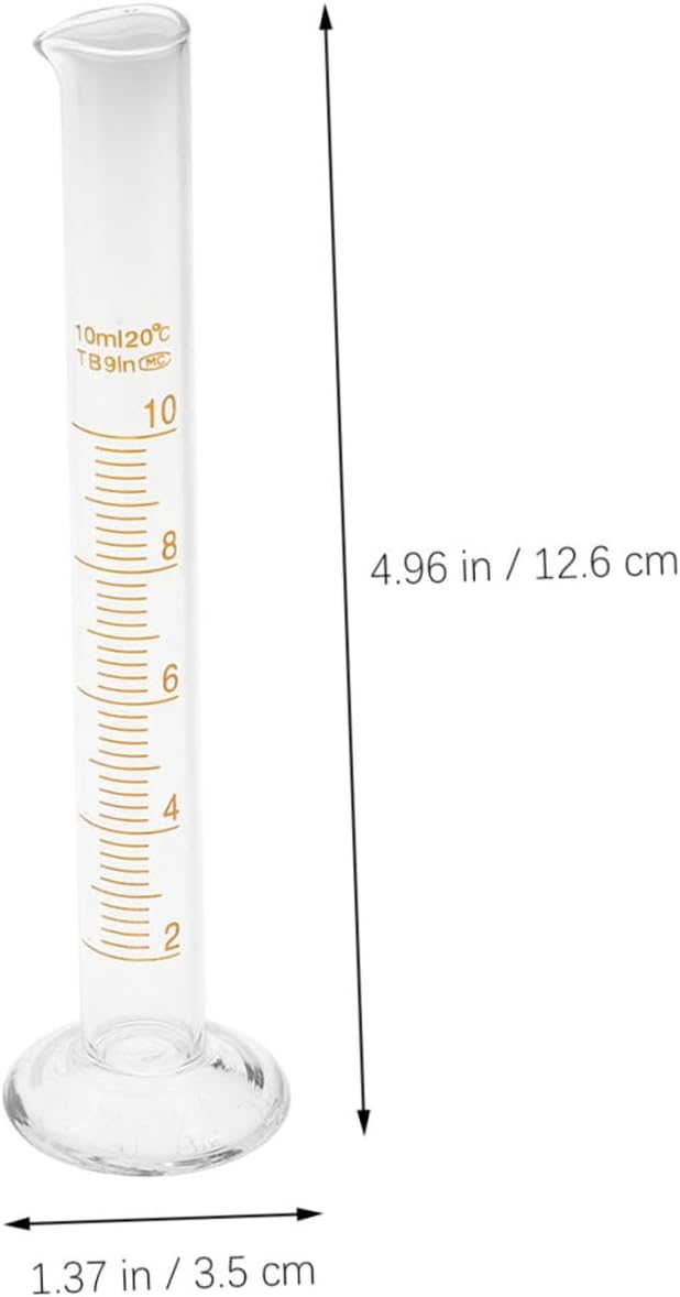 IMIKEYA 3-Piece Scientific Laboratory Tool Set Borosilicate Glass Graduated Cylinder Conical Flask Beaker for Classroom and Home Experiments