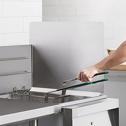 Chef Master Fryer Splash Guard (2-Pack) - 20.5 x 15 Inch, Stops Oil Splattering - Universal Fit 18-Gauge Stainless Steel Splatter Screen - Commercial Deep Fryer Protection - Oil Splatter Guard (90059)