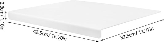 DOITOOL Acrylic Non-slip Cutting Board 16.7x12.8 Inch Oversized Kitchen Chopping Mat for Vegetables Fruits and Pastry Dough Rolling, White 3mm Thick Countertop Serving Platter