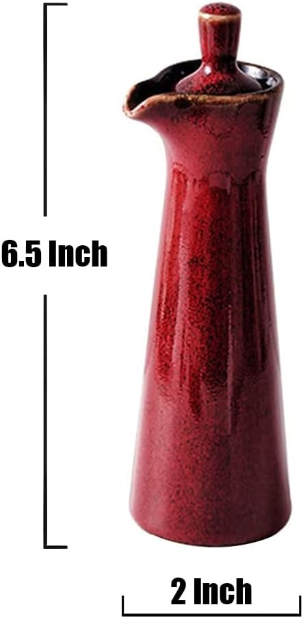Small Ceramic Olive Oil Dispenser Bottle for Storage Of Oil, Vinegar, Soy Sauce, 120ml / 4oz - Blue