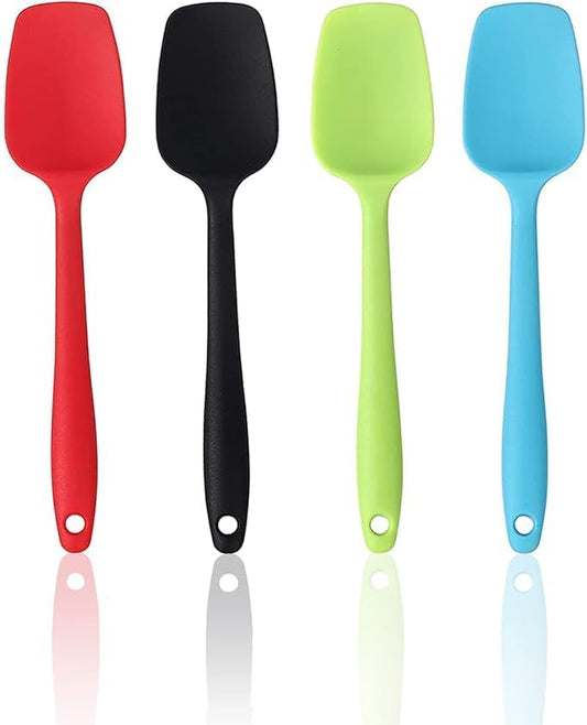 4Pcs Silicone Spatula Set, Heat Resistant Cooking Tools, Non-Stick Kitchen Utensils, for Cooking Baking Mixing Tool
