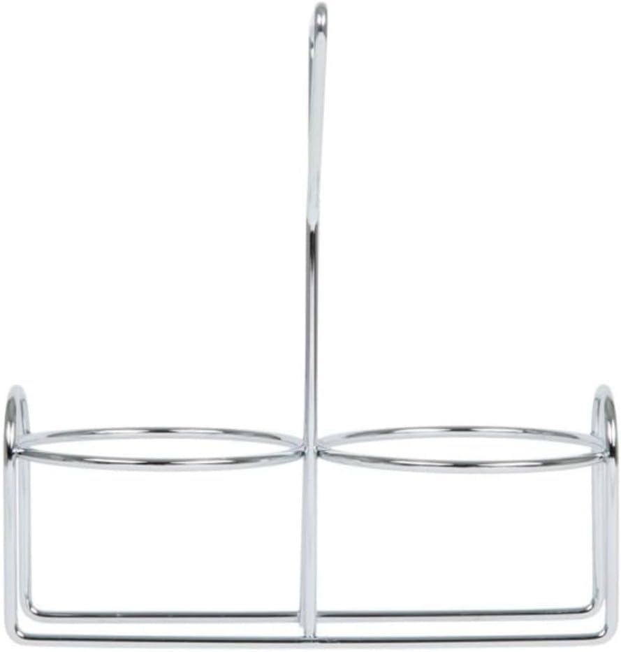 Soro Essentials- 2 Holes Metal Condiment Jar Holder with 3" Diameter Hole Size Set of 2- Condiment Rack Holder Table Caddy Tabletop Seasoning Spice Organizer for Home and Restaurant
