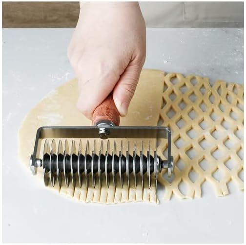 Pastry Lattice Roller Cutter, Stainless Steel Lattice Dough Cutter