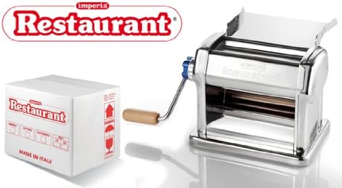Pasta Maker Machine by Imperia - Professional Grade Restaurant Manual Pasta Roller w Handle, Clamp and Tray Attachment, Made in Italy, Durable Construction, Make Homemade Italian Noodles, Cooking Gift