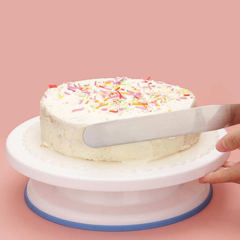 Cake Decorating Kit - Baking Supplies with 4 Springform Pans, Rotating Turntable, Decorating Tools, Cake Baking Supplies Set for Beginners