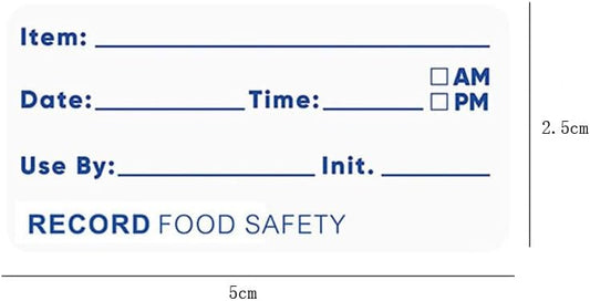 2 Rolls 1000Pcs Food Storage Sticker Removable Freezer Label Food Labels Food Date Stickers Refrigerator Food Storage Labels Refrigerator Freezer Paper Label, Blue