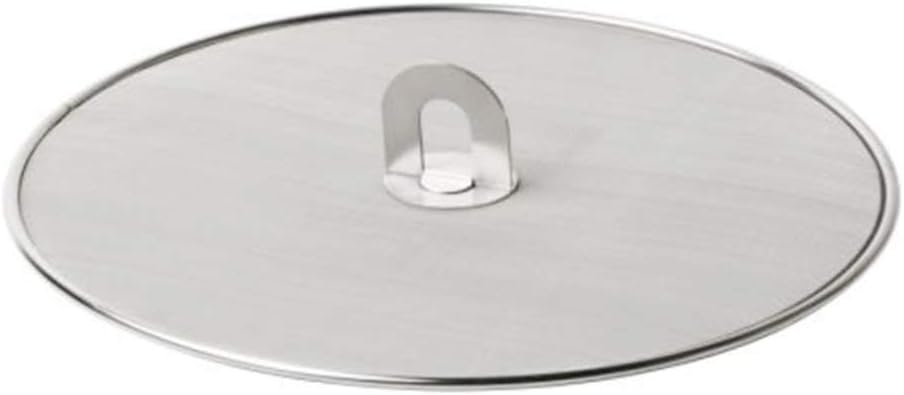 9.84 in Stainless Steel Splatter Screen With Fold-Flat Top Knob, Fine Mesh Grease Guard, Silver, 1-Pack