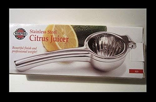 Norpro Stainless Steel Citrus Press Juicer, Manual Lemon & Lime Squeezer