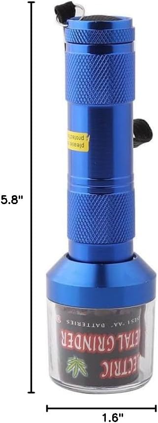 Zinc Alloy Electric Metal Grinder Herb Tabacco Crusher Grinder Cracker(Blue Color, no battery included)