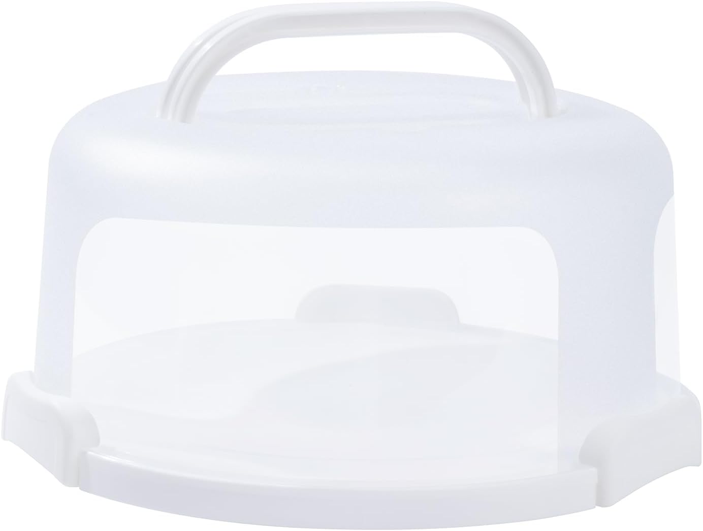 10in Plastic Cake Carrier with Handle, Round Cake Holder with Lid Pink Cake Container for 6in/8in/10in Cake(purple)