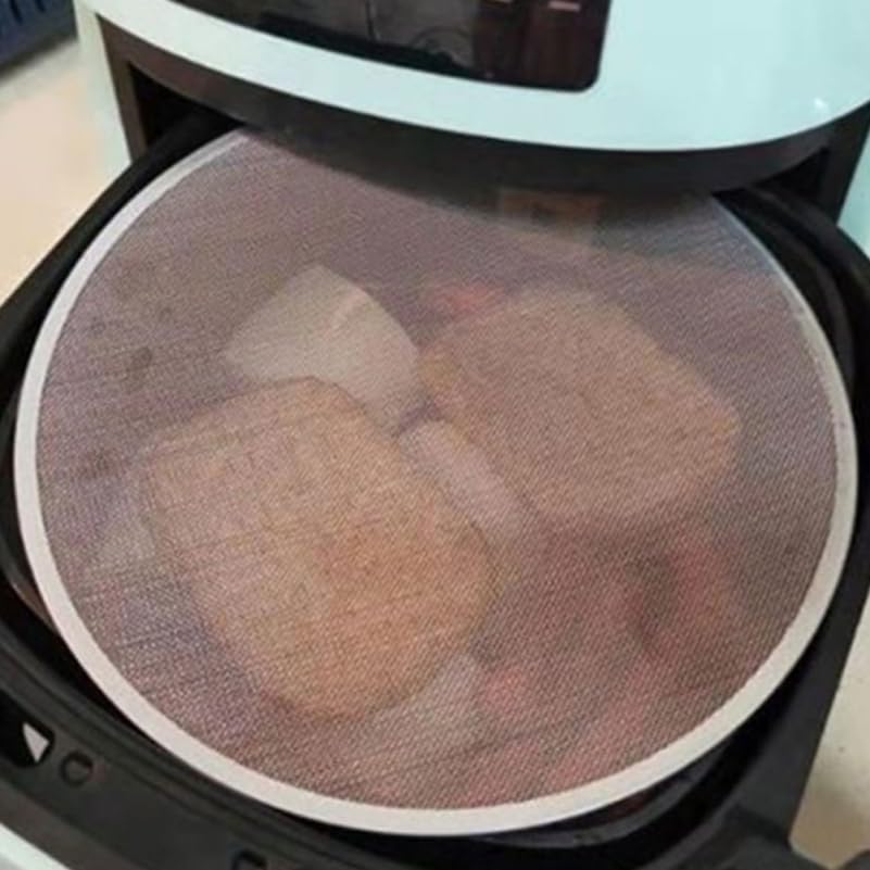 Amosfun 6 Inch Square Air Fryer Splatter Screen Oilproof Mesh Accessories Grease Splash Guard for Kitchen Cooking