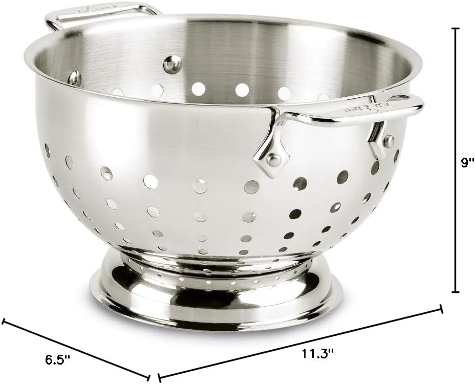 All-Clad Stainless Steel Colander 3 Qt Pasta Strainer