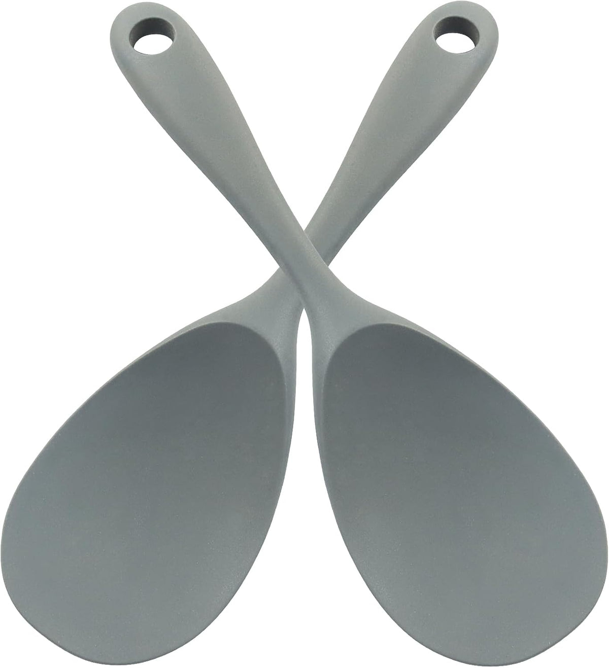 Silicone Rice Spoon Rice Paddle, White, 2 Pcs