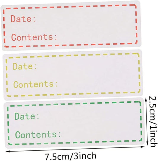 DOITOOL Food Storage Date Labels 500pcs Kitchen Record Stickers for Easy Food Identification Removable and Waterproof Date Stickers for Fridge and Freezer
