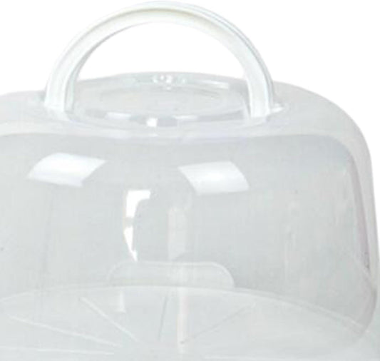 Cake Carrier with Lid and Handle, Serving Tray, Cupcake Container for Desserts, Kitchen, Dishes, 6 inch