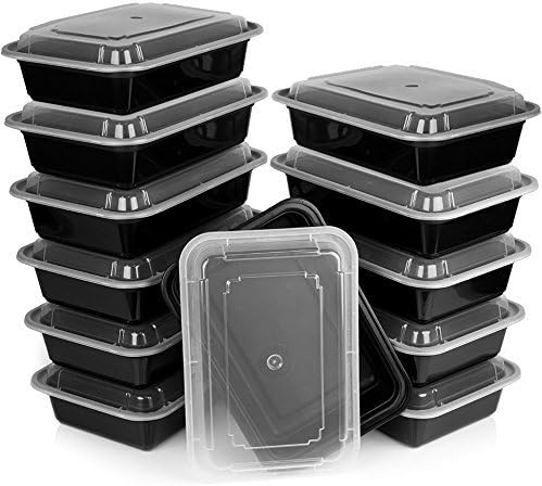 Heim Concept 12-PC Premium Meal Prep Food Containers with Improved Lids Durable Reusable Top Rack Dishwasher Safe Leak-Resistant Microwavable Stackable Storage Meal Prep To-Go Container Convenience