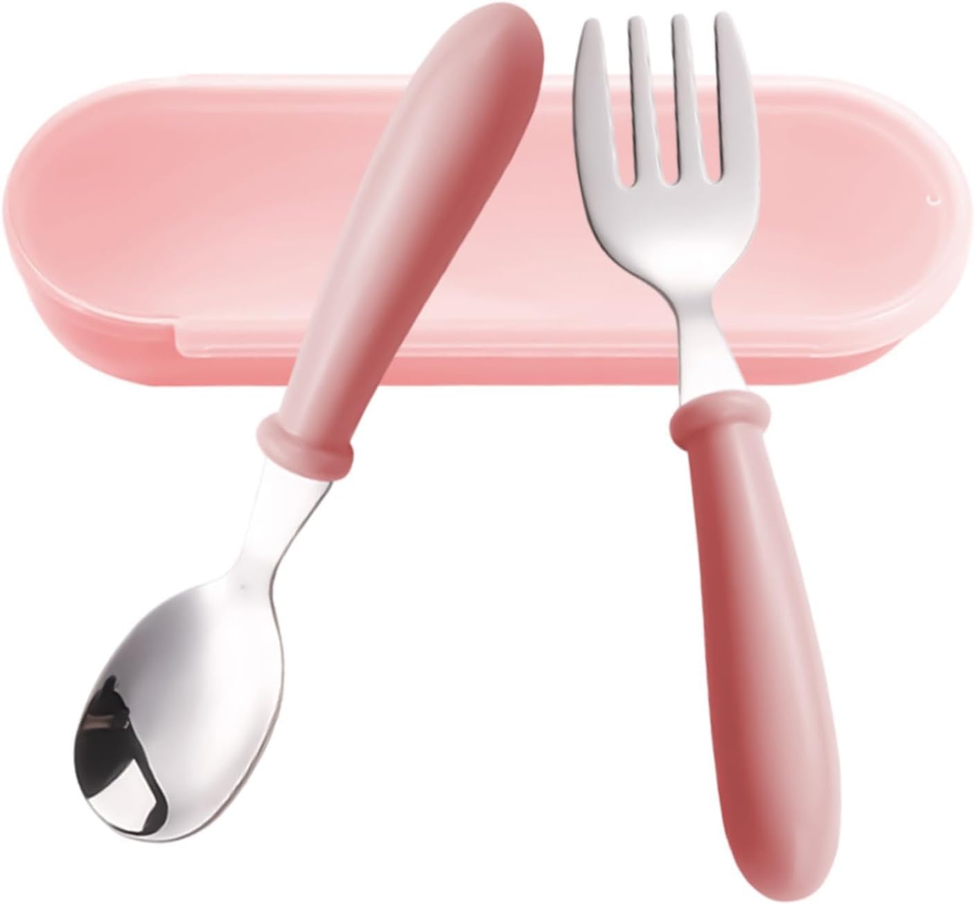 Kids Utensils,Dishwasher Safe Fork Spoon with Case - Stainless Steel Kids Silverware Set,for Home School Lunch Travel Dining Outdoor Eating Feeding Daycare Kitchen Camping Picnic