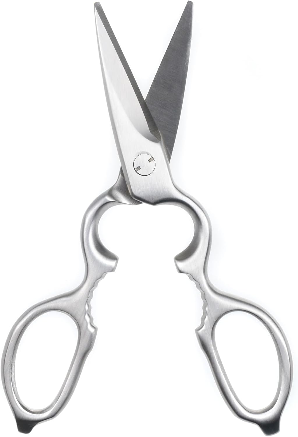 Stainless Steel Kitchen Shears Heavy Duty Full-Steel Forged Metal Scissors for Food, Professional Chef Shears Bone Cutting Meat Pizza Scissors Kitchen Utensils Come Apart, Silver
