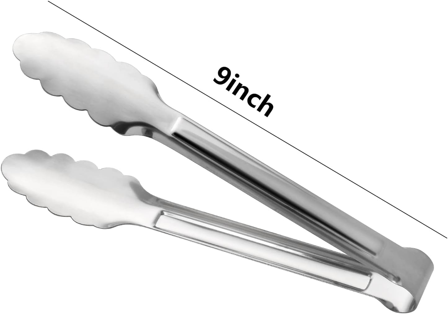 Serving Tongs,Buffet Tongs, ACAUTO Stainless Steel Food Tong Serving Tong Small Serving Tongs Stainless Steel Mini Appetizer Tongs, Set of 6 (5 Inch(12 Pack))