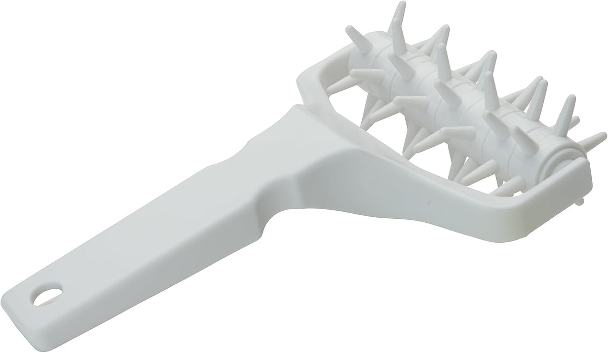 Winco 5" White Dough Plastic Roller Docker