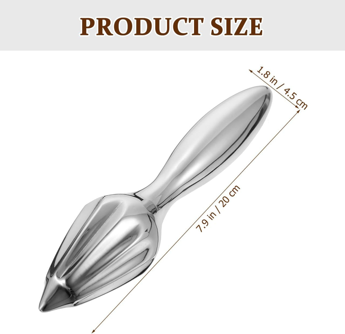 CALLARON Manual Citrus Reamer Handheld Lemon Squeezer Fruit Juicer Cone Kitchen Supply for Orange and Lime Juice Extraction Comfort-Grip Handle 7.87 X 1.77 X 1.77 in