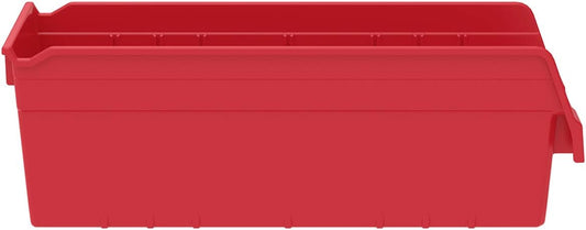 Akro-Mils 30098 ShelfMax Plastic Nesting Shelf Bin Box, 18-Inch Length x 6.75-Inch Width x 6-Inch Height, Clear (10-Pack)