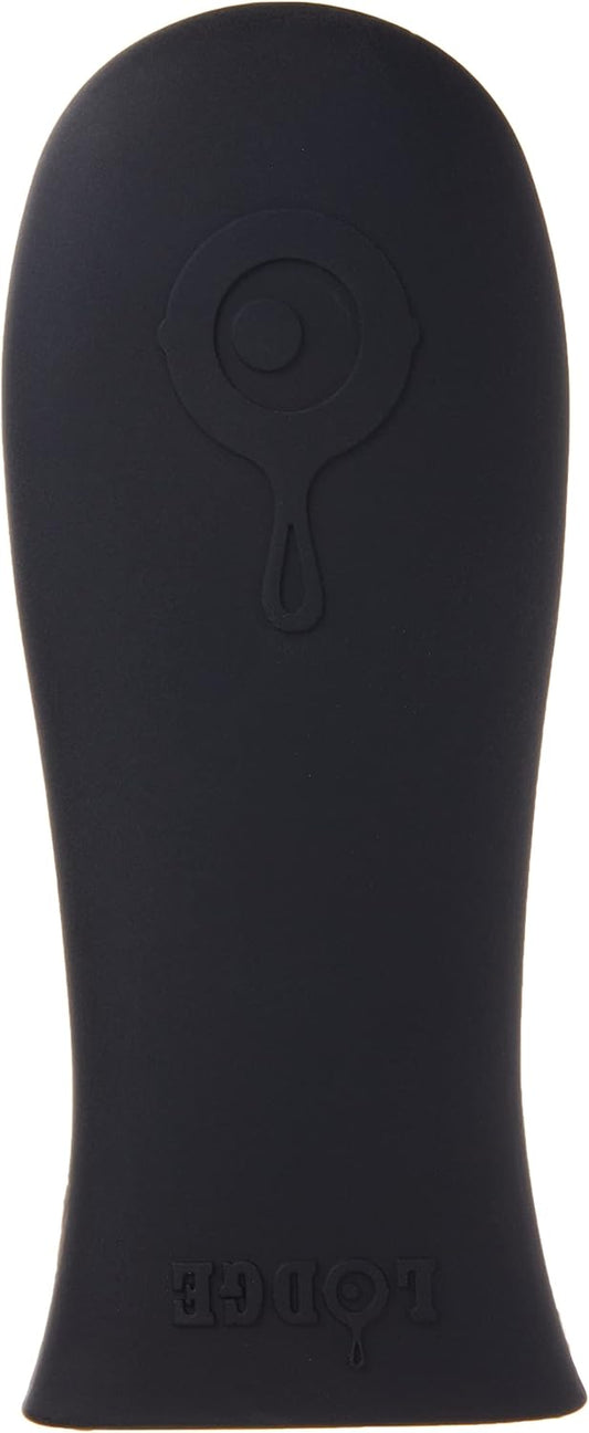Lodge Silicone Hot Handle Holder and Silicone Assist Handle Holder Set for Lodge Cast Iron Skillets, Black