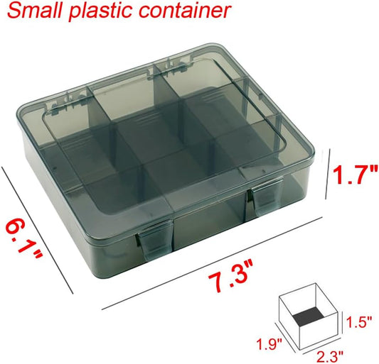Vidifor 9 Grids Art Craft Supply Organizer Storage Containers, Compartment Storage Box with Removable Dividers for Jewelry, Beads, Buttons, Small Parts