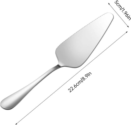 Cake Pie Servers Set,Stainless Steel Pizza Cake Slicer Server,Cake Cutter with Serrated Edges for Kitchens Restaurants Brithday Parties