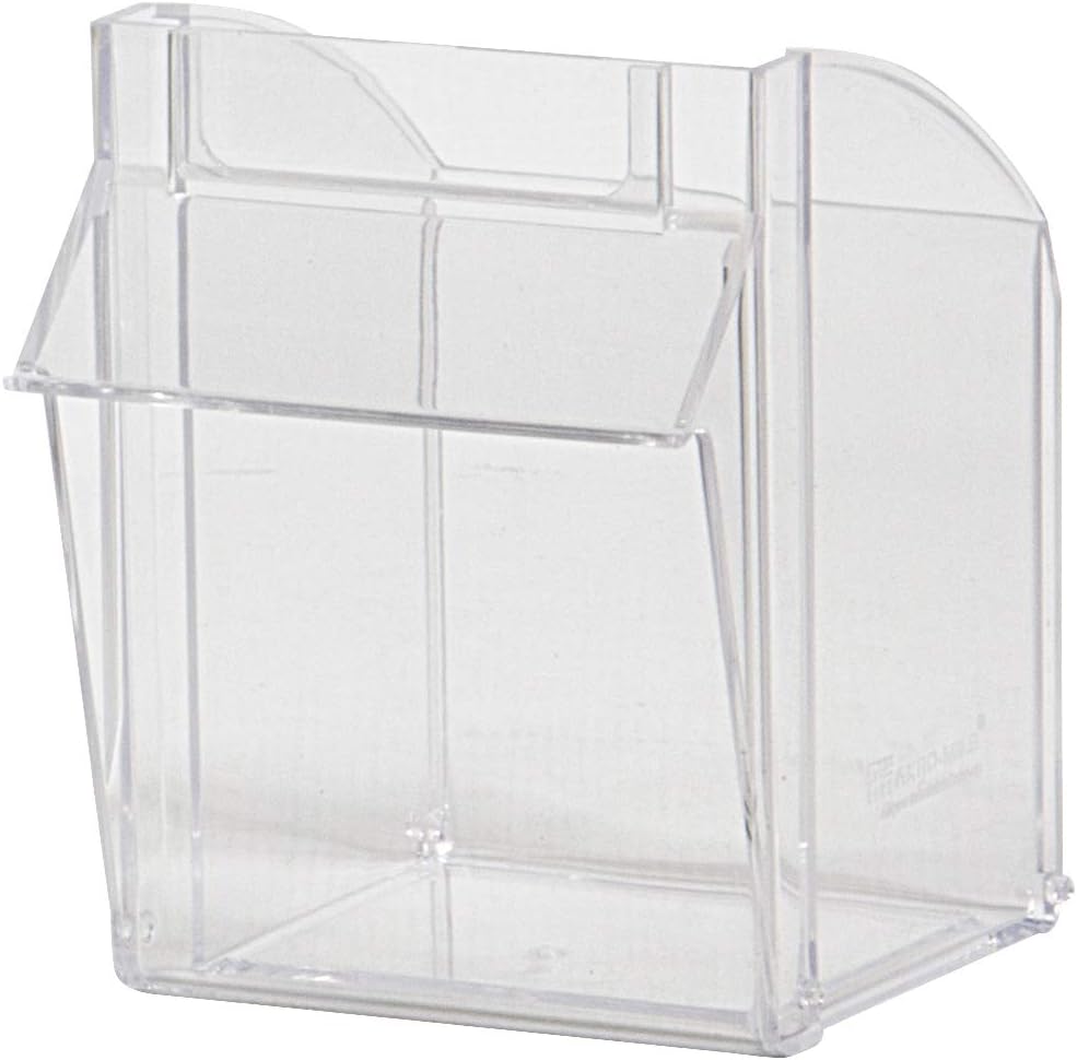 Akro-Mils TiltView Plastic Storage Cabinet with 6 Tilt Out Bins, Horizontal Organizer, Teacher Toolbox, and Office Supply Organizer, 23-5/8" W x 3-1/2" H x 3-3/4" D, Stone