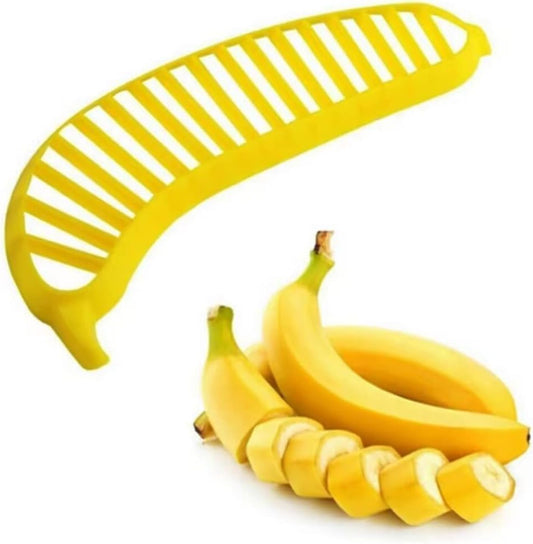 2 PCS Banana Slicer-perfect for fruit salads Generic Handle Plastic Banana Fruit Slicer Cutter Chopper
