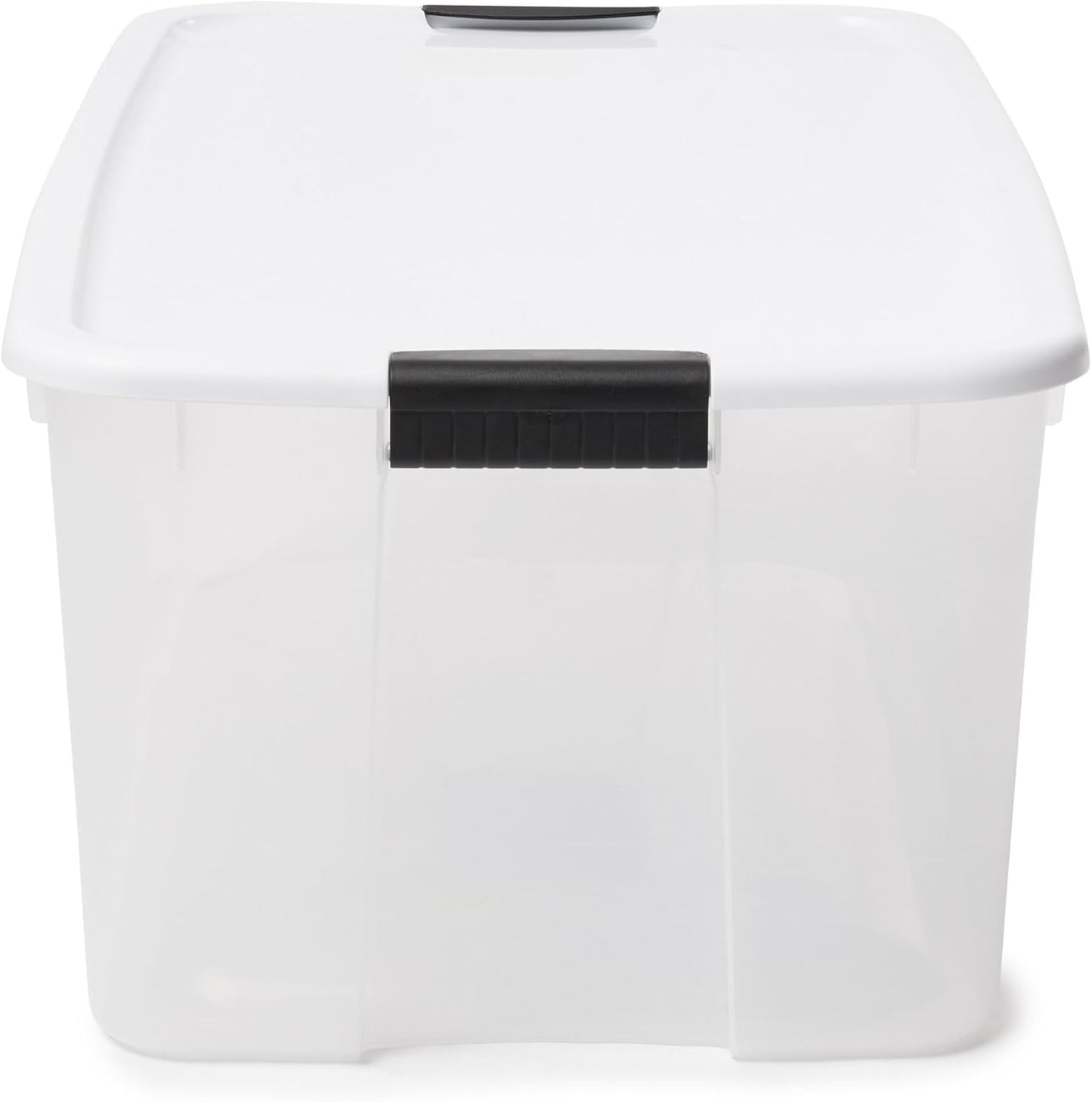 Sterilite 6-Pack Ultra Latching Box, Storage Bins with Lids, Clear Plastic, 18 Qt – Large Heavy-Duty Organizing Bin Containers for Home, Closet, Kitchen, Pantry, Bathroom, and Office