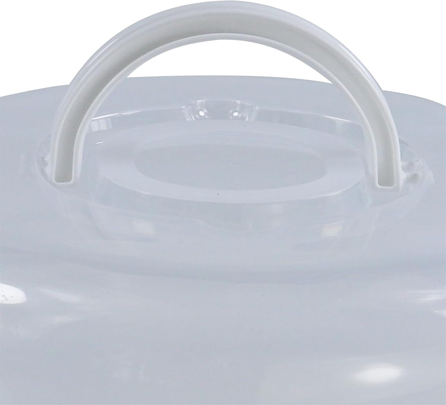 2Pcs Pie Carrier with Lid Portable Cheesecake Carrier 12 Inch Cupcake Cake for Thanksgiving Party Baby Shower Christmas (White)