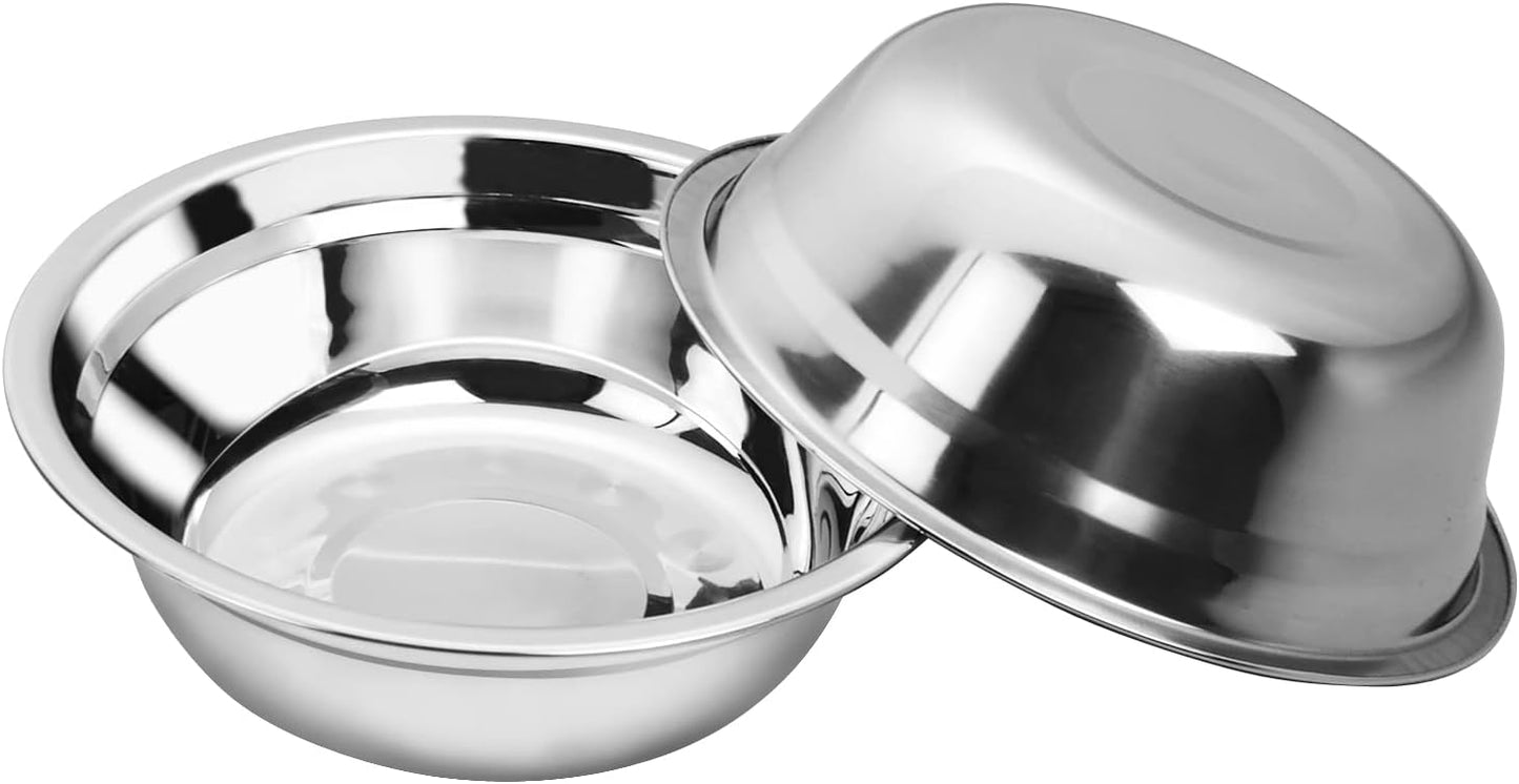 Salad Mixing Bowls, Stainless Steel Serving Bowl for Kitchen Baking Serving Cooking Food Prep Storage, Set of 6