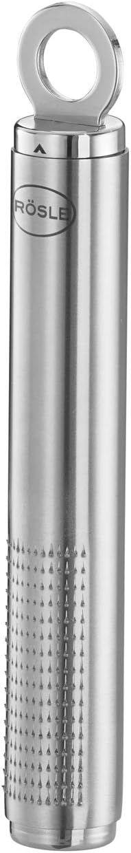 Rösle Nutmeg grater, grater for grating fresh nutmeg or ginger, with storage compartment, stainless steel 18/10, dishwasher-safe