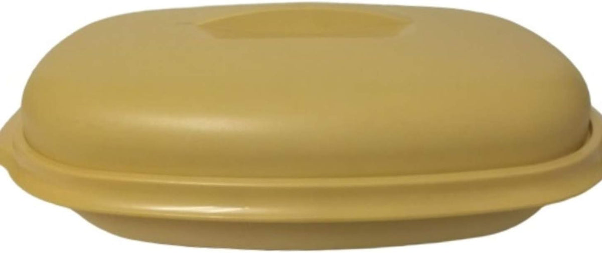 Gold and White Tupperware Steamer w/ Divider
