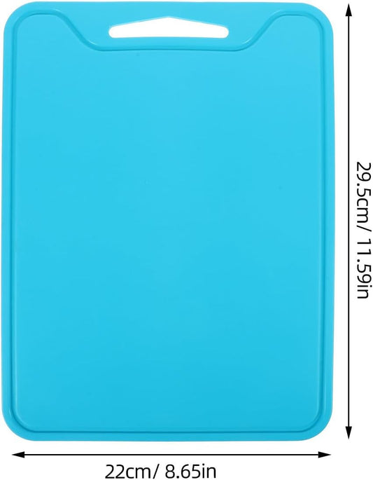 Foldable Non-slip Silicone Cutting Board Kitchen Food Prep Mat Household Fruit and Meat Chopping Board for Indoor and Outdoor Use, Blue