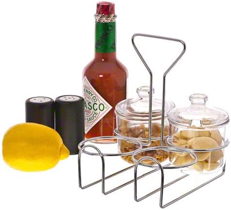 Update International Chrome-Plated Condiment Jar Holder