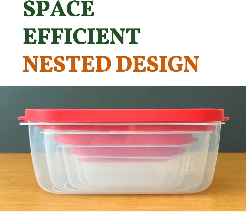 10-Piece Rectangle Food Storage Containers with Vented Lids, Airtight and BPA Free, Stackable, Microwave, Freezer, and Dishwasher Safe (GRAY)