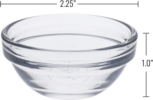 Beille 2 Inch Mini Glass Pinch Bowl Kitchen Essential, 4pc