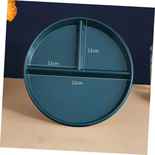 MAGICLULU PP Divided Plate for Portion Control Three-Compartment Tray Fixed Breakfast Plate for Diet Management for Adults Meal Prep and Healthy Eating