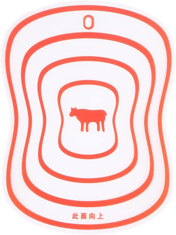Flexible Transparent Cutting Mats Non-Slip PP Cutting Board, Kitchen Accessories Classification Chopping Board Fruit Vegetable Tools(M,orange)