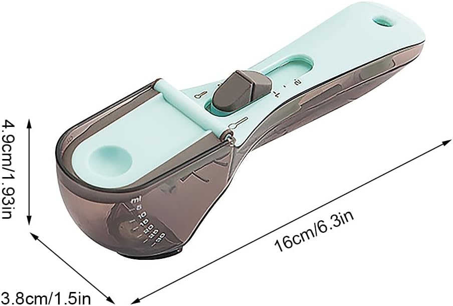 Adjustable Measuring Spoons, Push-Pull Design Baking Measuring Spoon, Kitchen Spoon with Magnetic Base & Hanging Hole, Precise Measurement for Dry Liquid Ingredients