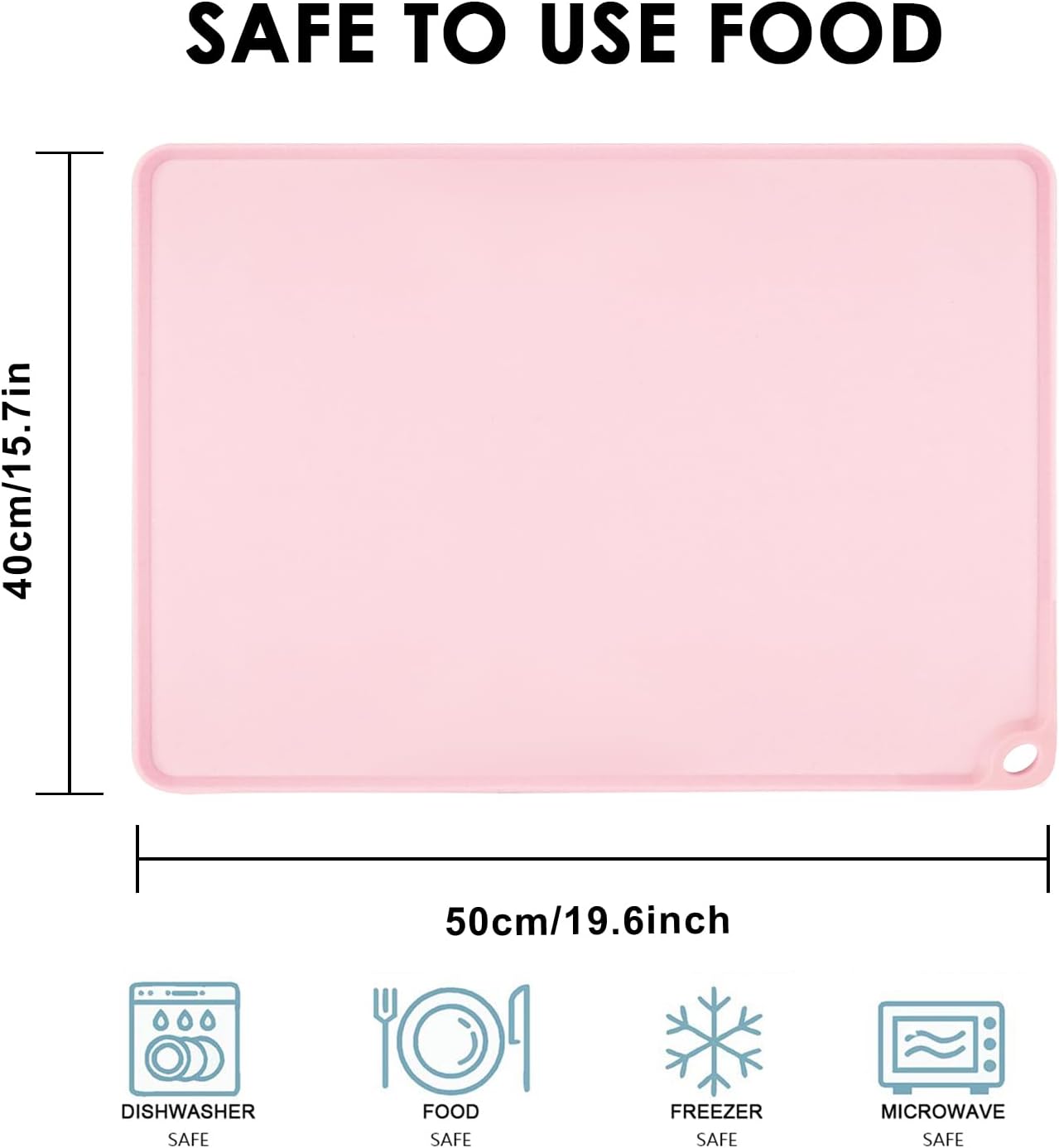 Extra Large Silicone Mats for Kitchen Counter, 27.6'' x 19.7'' Nonskid Silicone Placemats for Kids, Nonstick Purple Silicone Mat for Baking Crafts, Silicone Dab Mat Heat Resistant, 1Pack - Colors A