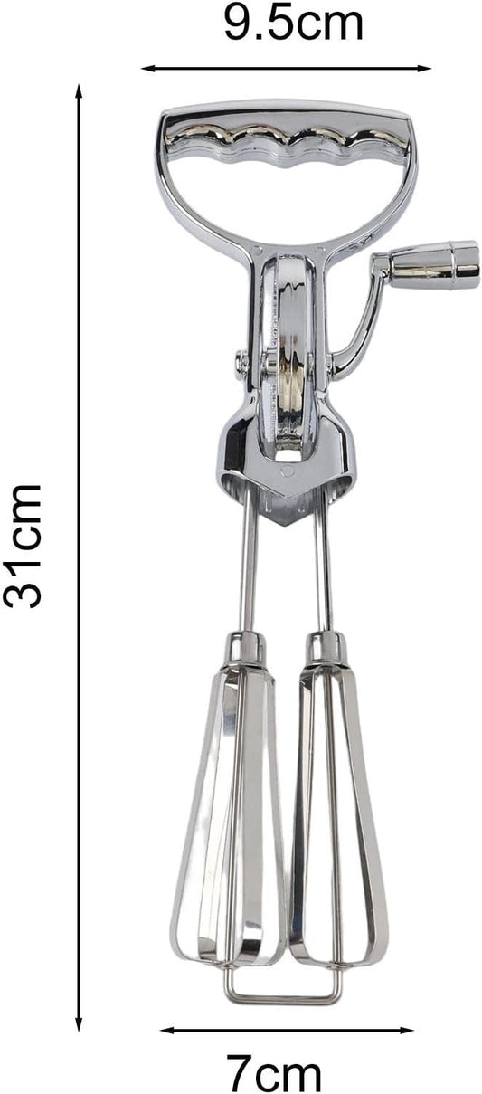 Stainless Steel Electroplated Hand Crank Mixer, Manual Egg Beater