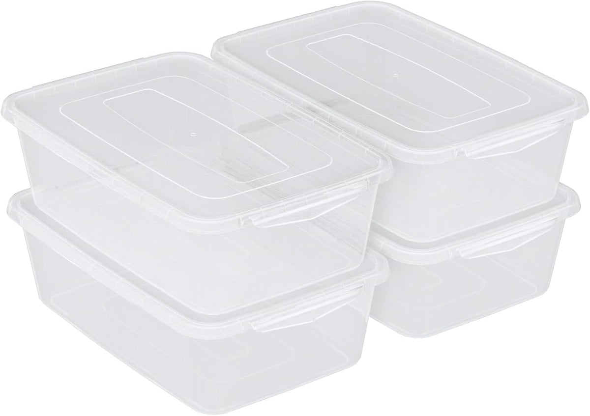 16 Quart Clear Dough Proofing Box, Latching Box with Lid, 2-Pack