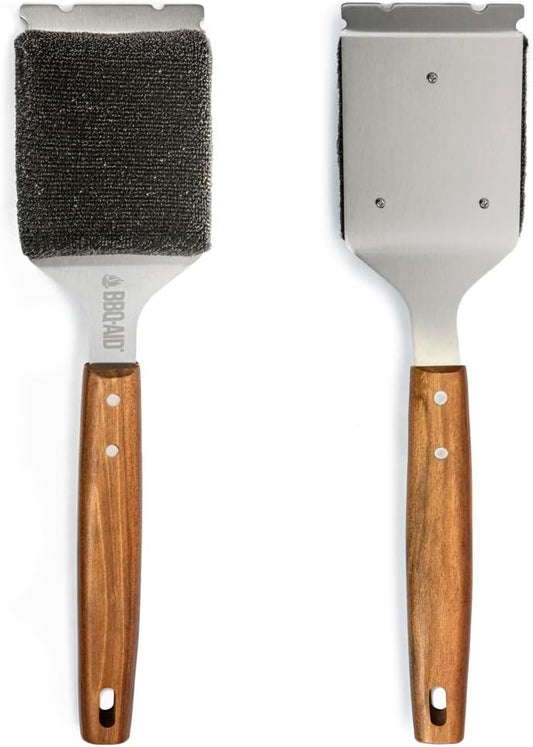 Bristle Free Grill Brush Cleaner and Scraper for Barbecue, Replaceable Head